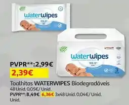 Auchan Water wipes - toalhitas :biodegradáveis 48 unid promoção