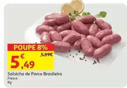 Auchan Salsicha de porco brasileira promoção