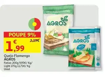 Auchan Agros - queijo :flamengo fatias 200 g promoção