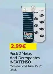 Auchan Inextenso - pack 2 meias anti-derrapantes promoção