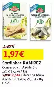 Auchan Ramirez - filetes de atum :em azeite bio 120g promoção