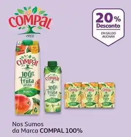 Auchan Compal - sumo 100%:maçã 0.30l promoção