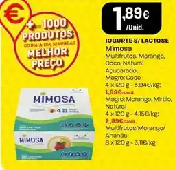 Intermarché Mimosa - iogurte s/lactose promoção