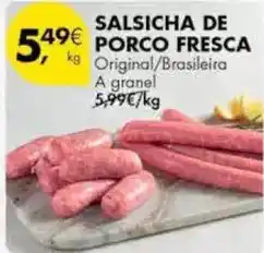 Pingo Doce A+ - salsicha de porco fresca promoção