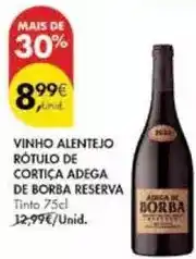 Pingo Doce Alentejo - vinho rotulo de cortica adega de borba reserva promoção