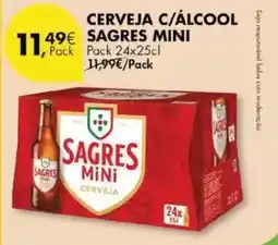 Pingo Doce Sagres mini - cerveja c/alcool promoção