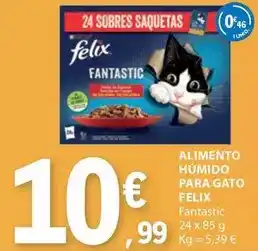 E.Leclerc Purina - alimento humido para gato felix promoção