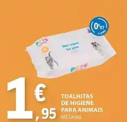 E.Leclerc Toalhitas de higiene para animais promoção