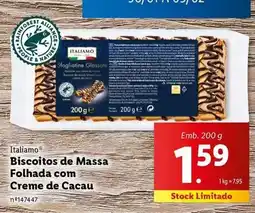 Lidl Italiamo - biscoitos de massa folhada com creme de cacau promoção