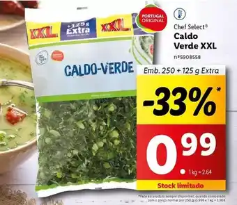 Lidl Chef select - caldo verde xxl promoção