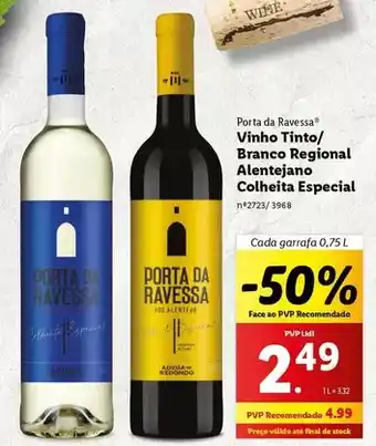 Lidl Alentejo - vinho tinto promoção