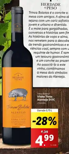 Lidl Trinca bolotas - vino tinto crianza d.o. rioja promoção