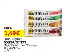 Auchan Goldnutrition - barra jelly bar :maçã 30 g promoção