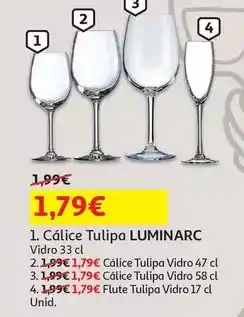 Auchan Luminarc - cálice tulipa :vidro 35cl 9319239 promoção