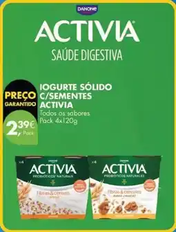 Pingo Doce Activia - iogurte sólido preco c/sementes promoção