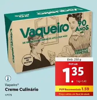 Lidl Vaqueiro - creme culinário promoção