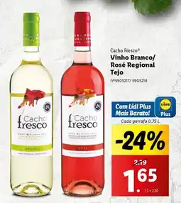 Lidl Cacho fresco - vinho branco/ rosé regional tejo promoção