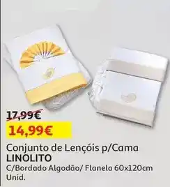 Auchan Linolito - conjunto de lençois p/cama promoção