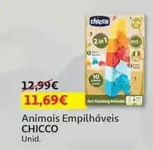 Auchan Chicco - animais empilhaveis promoção