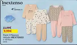 Auchan Inextenso - pack 2 pijamas veludo promoção