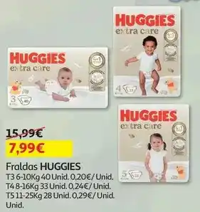 Auchan Huggies - fraldas :t3 6-10kg 40un promoção