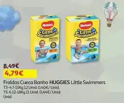 Auchan Huggies - fralda cueca banho:l.swimmers pq.t3/4 7-15kg 12un promoção