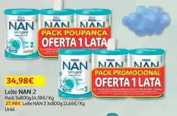 Auchan Nan - leite:2 pack 3x800 g l3p2 promoção