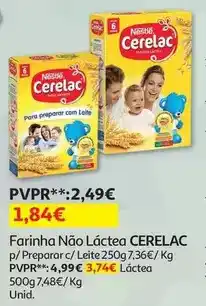 Auchan Cerelac - farinha nao lactea promoção