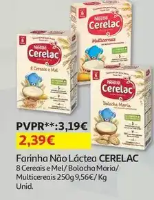 Auchan Cerelac - farinha não láctea:8 cereais e mel 250 g promoção