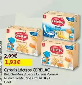 Auchan Cerelac - cereais lácteos:bolacha maria 2x200ml promoção