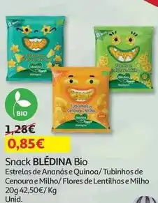 Auchan Blédina - snack bio:estrelas ananás e quinoa 20g promoção