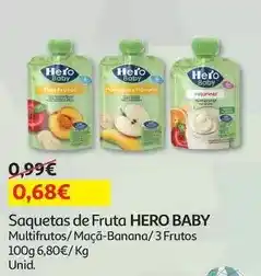 Auchan Hero baby - pacotinho fruta :multifrutos 100 g promoção