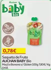 Auchan Auchan - saqueta fruta :ban maça moran 120g promoção