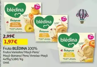 Auchan Blédina - fruta :100% frutos variados 4x95 g promoção