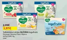 Auchan Blédina - sobremesa láctea :iogofruta morango 4x95g promoção