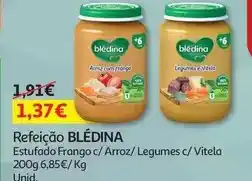 Auchan Blédina - refeição :estufado frango c/arroz 200 g promoção