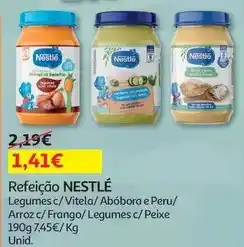 Auchan Nestle - refeição :legumes com vitela 190g promoção