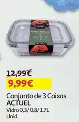 Auchan Actuel - conjunto de 3 caixas promoção