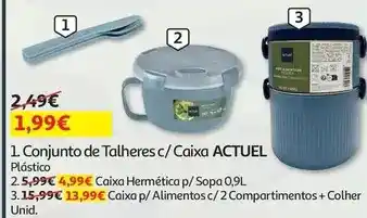 Auchan Actuel - conj. talheres c/ caixa :plástico 600156478 promoção