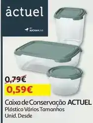 Auchan Actuel - caixa conservação red. :plástico 0.20l 9042941 promoção