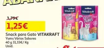 Auchan Vitakraft - snack gato cat yums salmao 40gr 28823 promoção