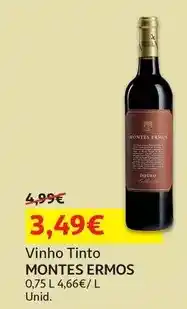 Auchan Montes ermos - vinho tinto promoção