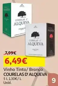 Auchan Courelas d alqueva - vinho tinto bag in box 5l promoção