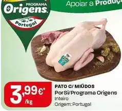 Intermarché Porsi/programa origens - pato c/miúdos promoção