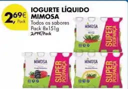 Pingo Doce Mimosa - iogurte liquido promoção