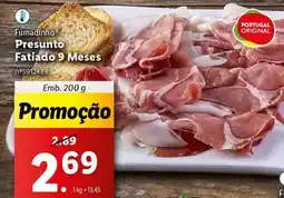 Lidl Fumadinho - presunto fatiado 9 meses promoção