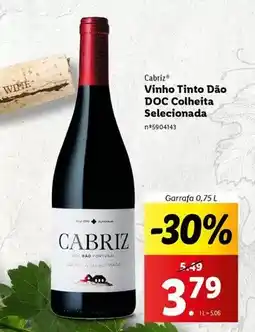 Lidl Cabriz - vinho tinto dão doc colleita selecionada promoção