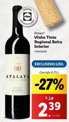 Lidl Lidl - vinho tinto regional beira interior promoção