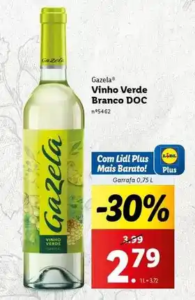 Lidl Gazela - vinho verde branco doc promoção