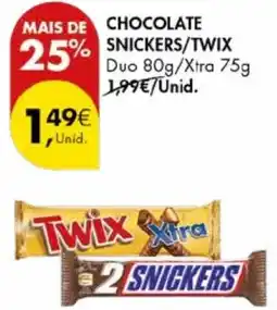 Pingo Doce Chocolate snickers/twix promoção